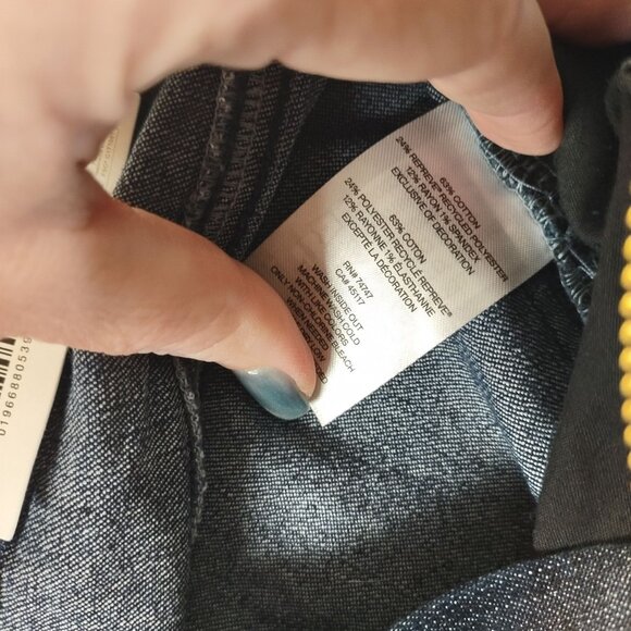 Natural Reflections Womens High Rise Slim Leg Jeans 4 Dark Wash‎ Stretch Repreve - Picture 8 of 12